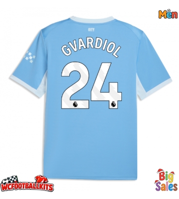 Manchester City Josko Gvardiol #24 Replica Home Stadium Shirt 2026-27 Short Sleeve